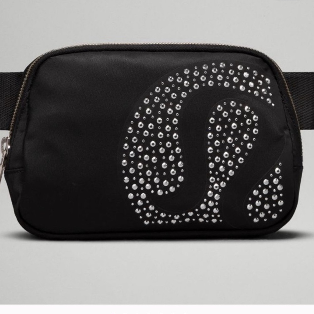 Brand New Never Carried Lululemon Black Everywhere Belt Bag 1L Studded